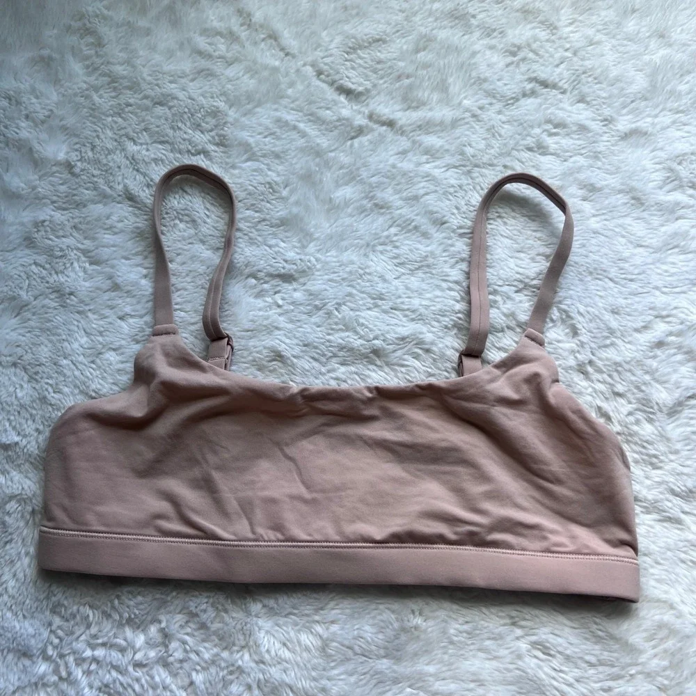 Skims Fits Everybody Scoop Bralette Clay Size Small Adjustable Straps NWOT